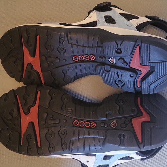 Ecco Light Blue Nubuck Leather Sandals W0's 10 - Picture 8 of 10